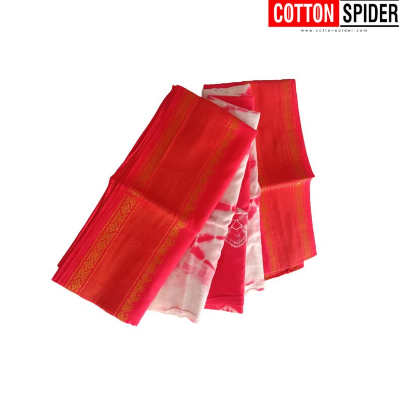 Sungudi Light Pink Saree with Pink Border