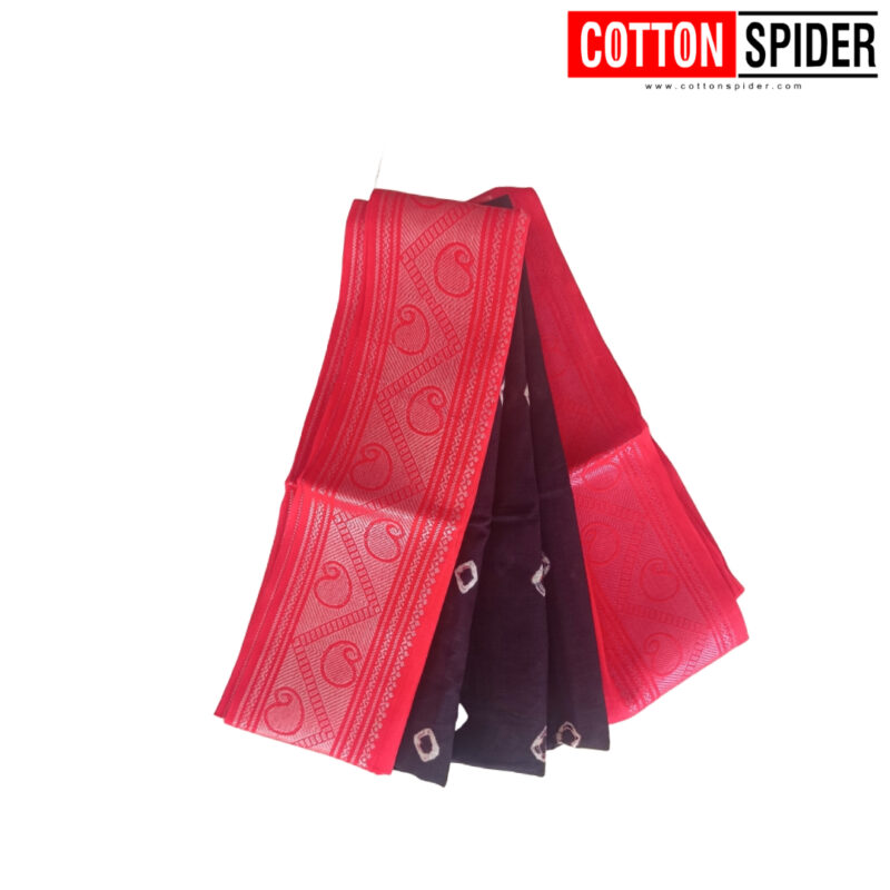 Sungudi  Blue Saree with Pink Border