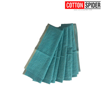 Sungudi Light Blue Saree with Grey Border