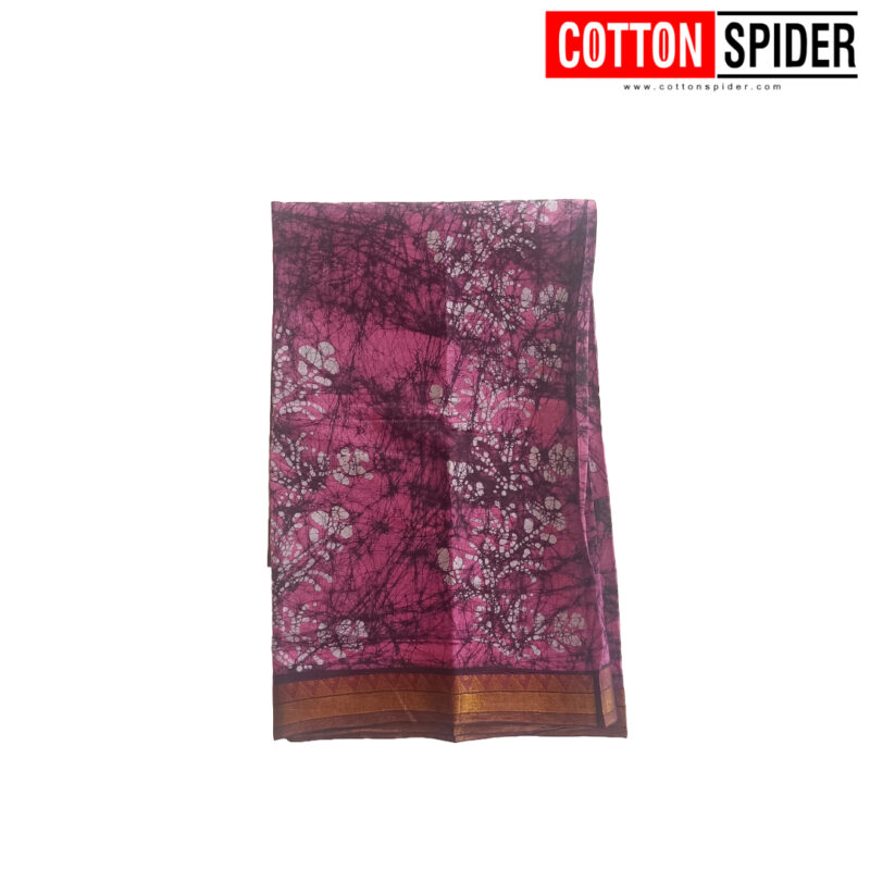 Sungudi Purple Saree with Red Border - Image 3