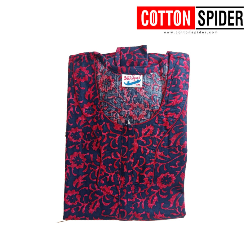 Pink & Dark Blue  Design Nighty
