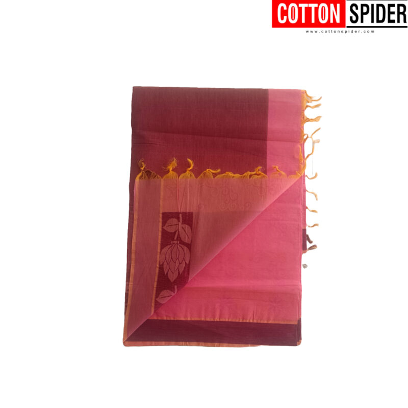 Emboster Pink Shde Saree - Image 2