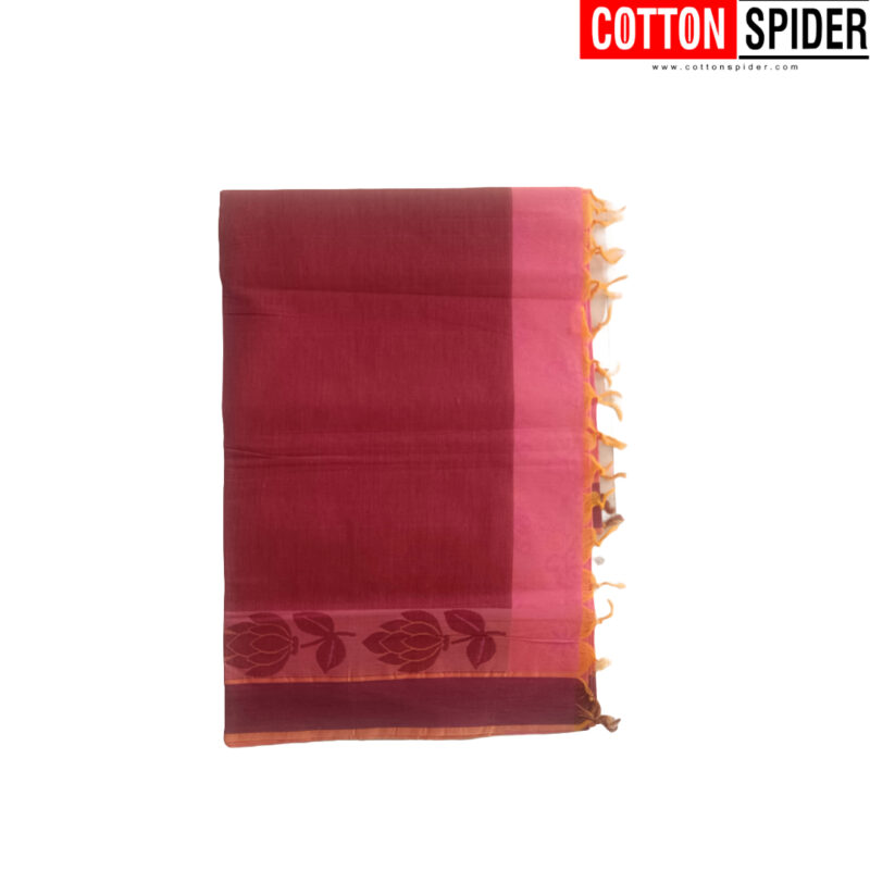 Emboster Pink Shde Saree - Image 3
