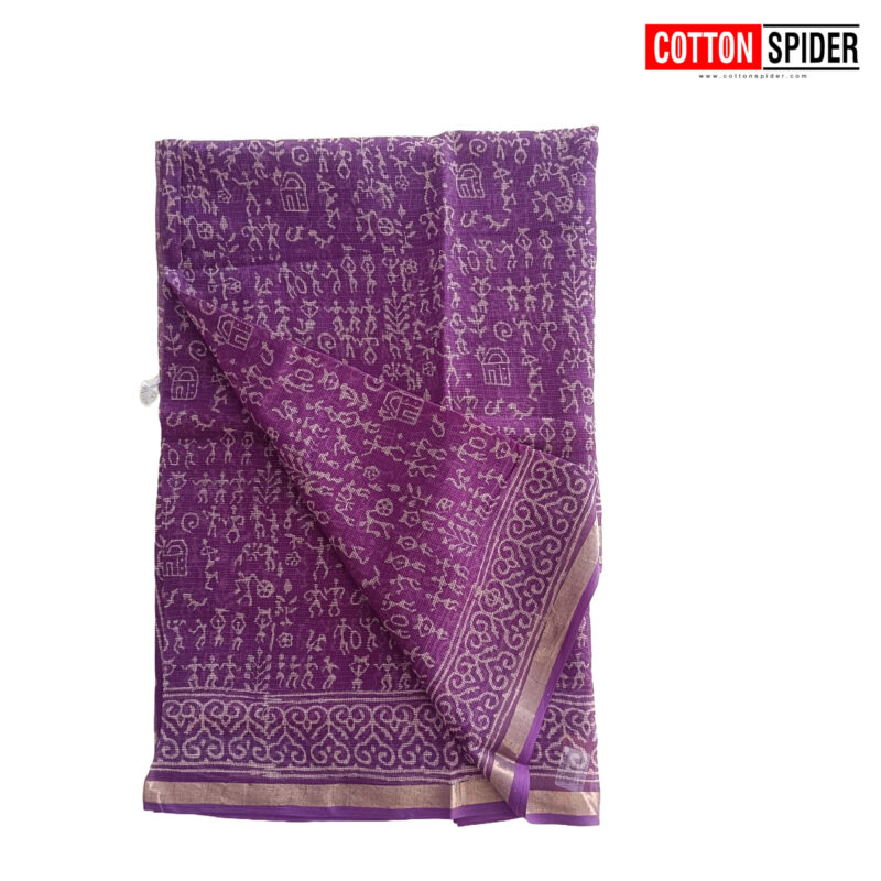 Kota Voilet  Saree - Image 2