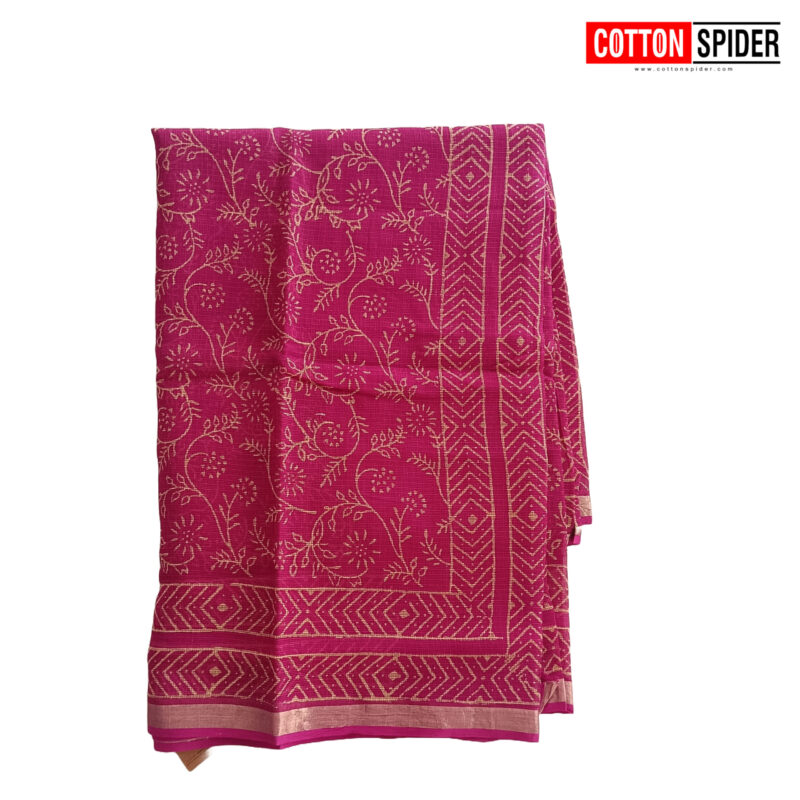 Kota Dark Pink  Saree - Image 3