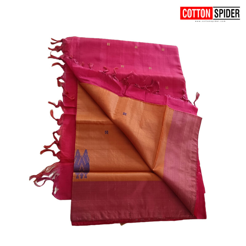 Valainar Red with Musted Yellow Saree - Image 2