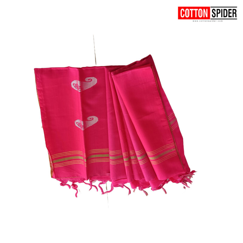 Valainar Pink  with Green Saree