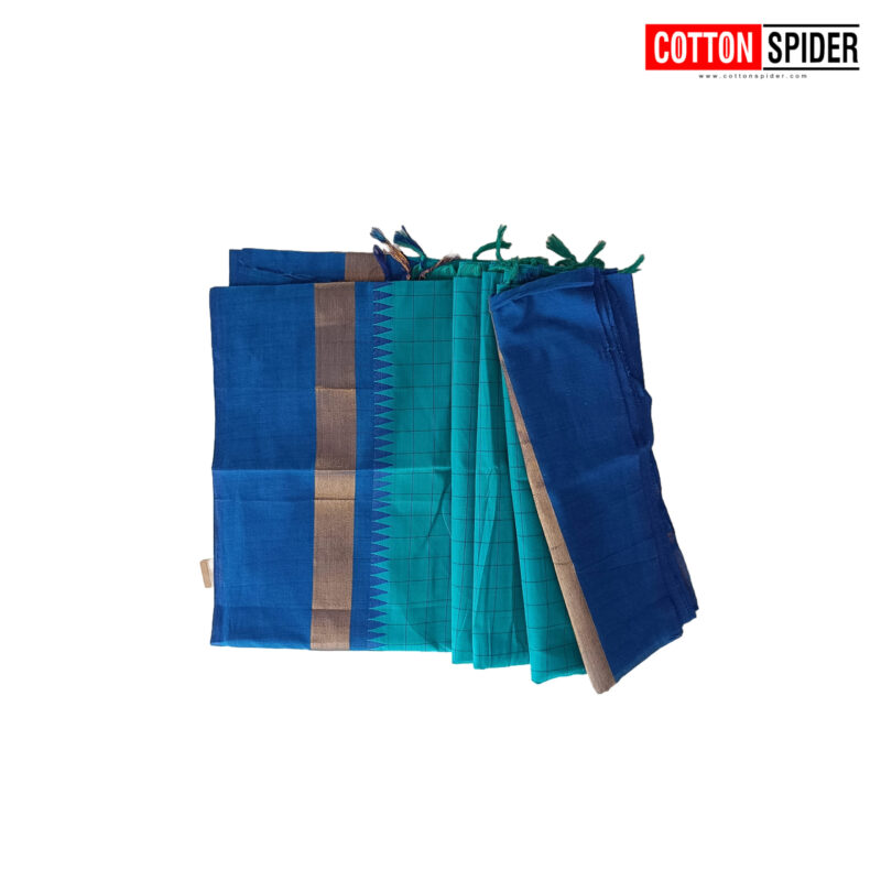 Chettinad Blue Saree