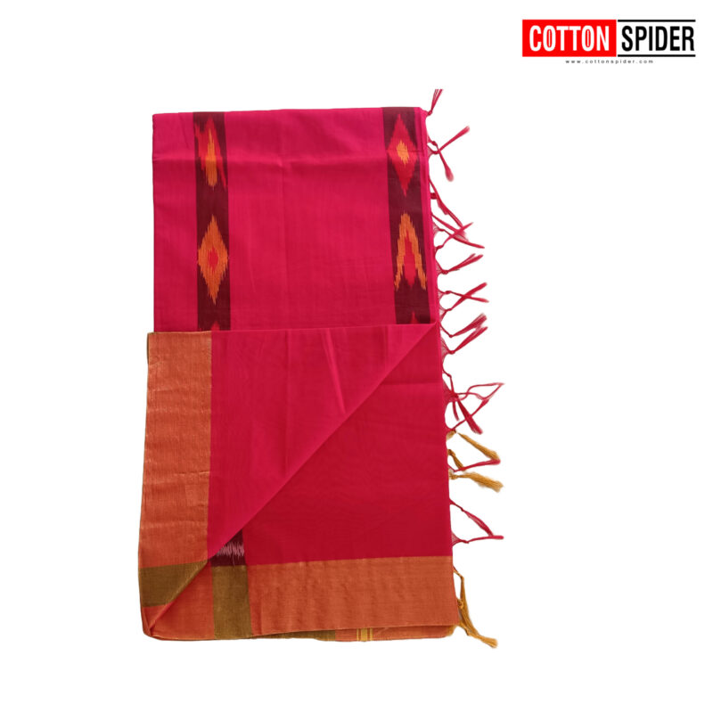 Pochampally  Pink  Design saree - Image 3