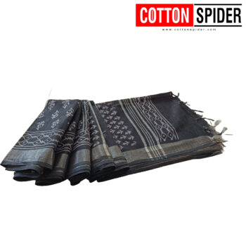 Linen Black Saree