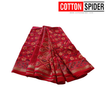 Crepe Red Saree