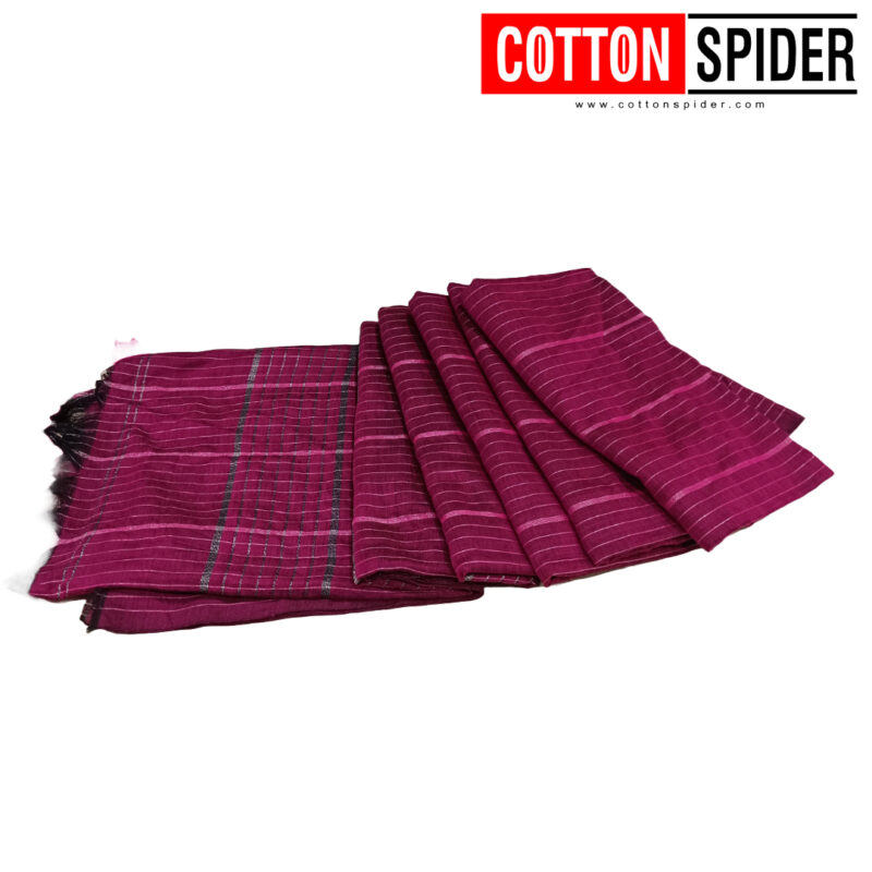 Khadi Violet Saree