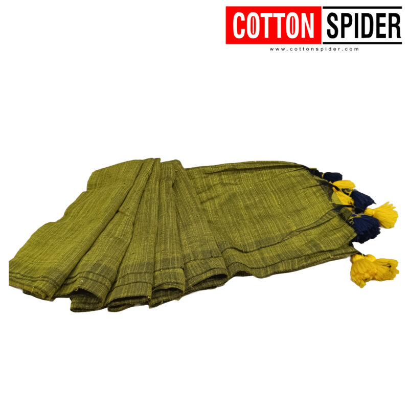 Khadi  Green Saree