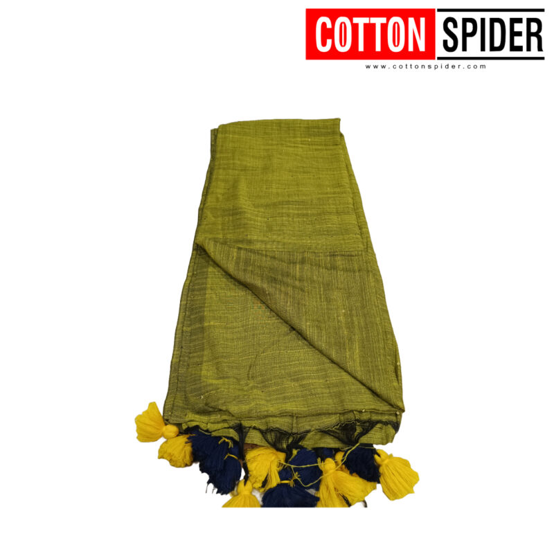 Khadi  Green Saree - Image 3