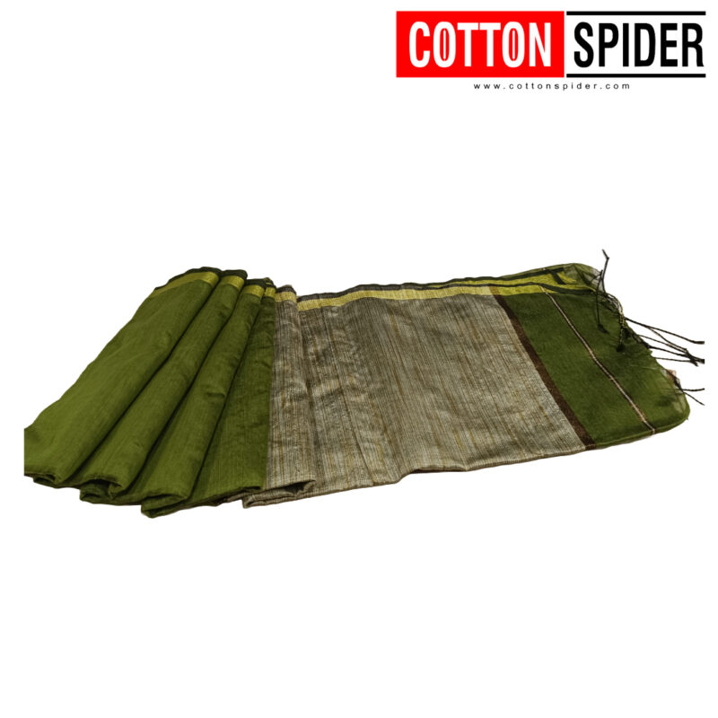 Khadi  Green Saree