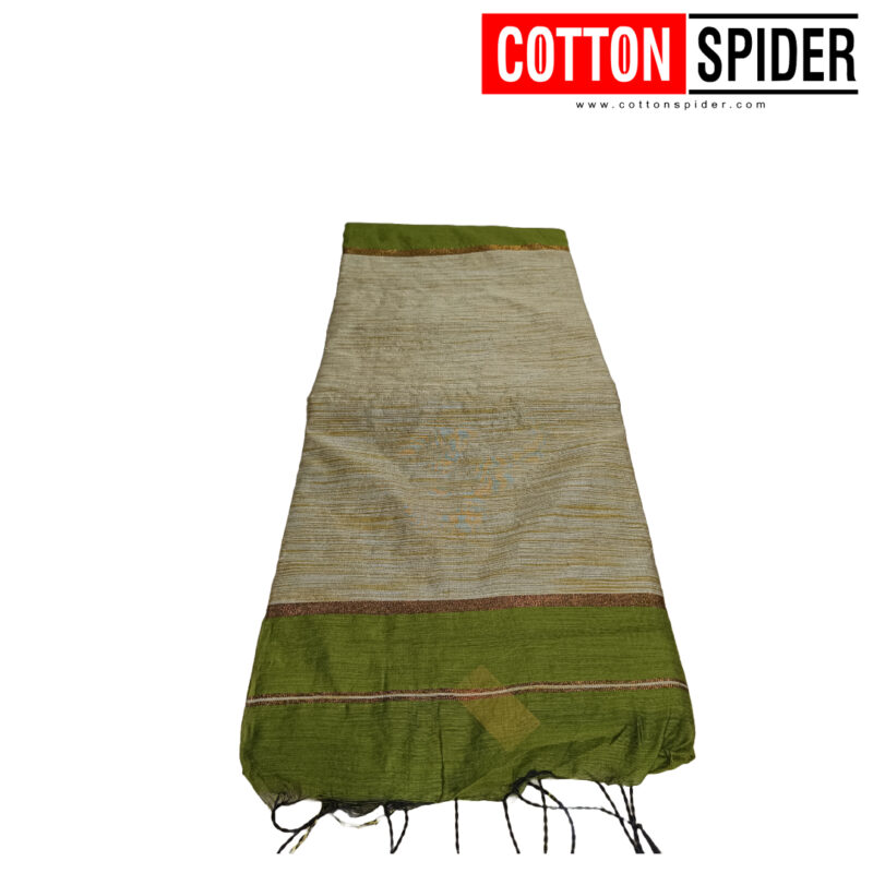 Khadi  Green Saree - Image 2