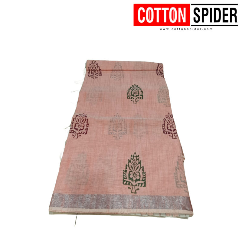 Khadi  Sandal Saree - Image 2