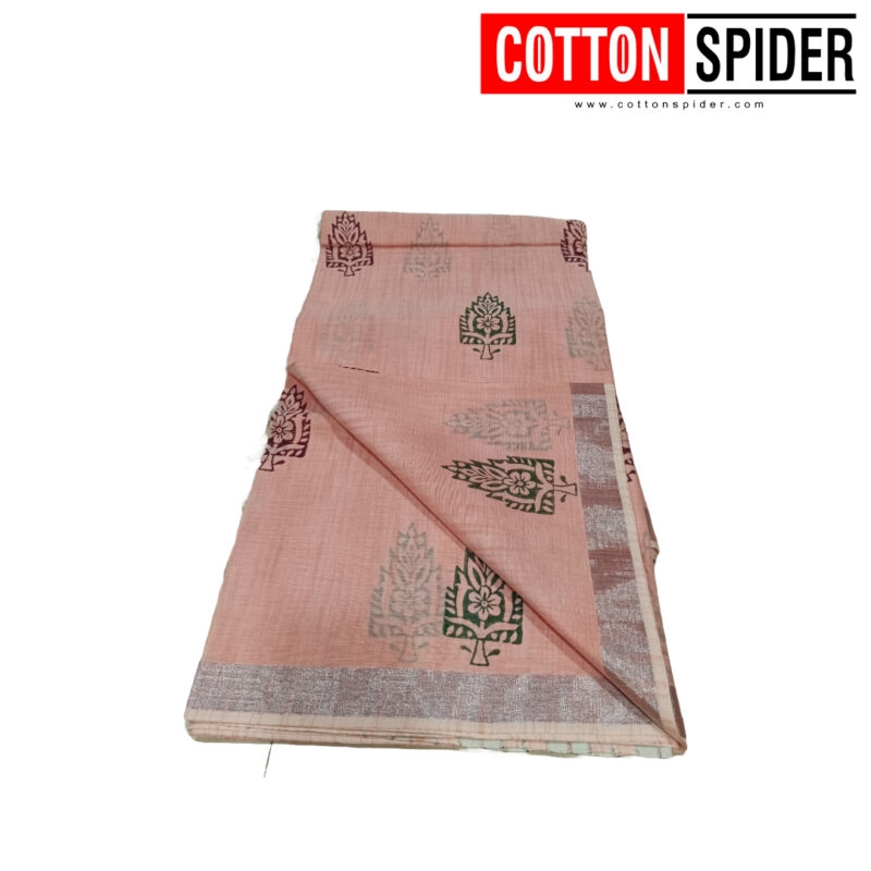 Khadi  Sandal Saree - Image 3