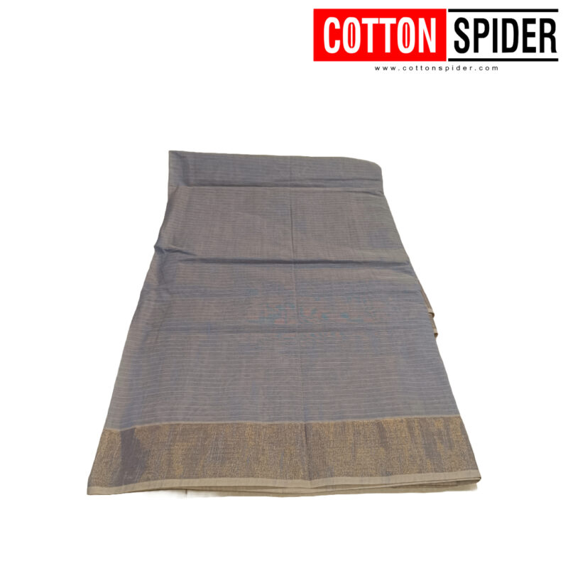 Khadi Grey Saree - Image 2