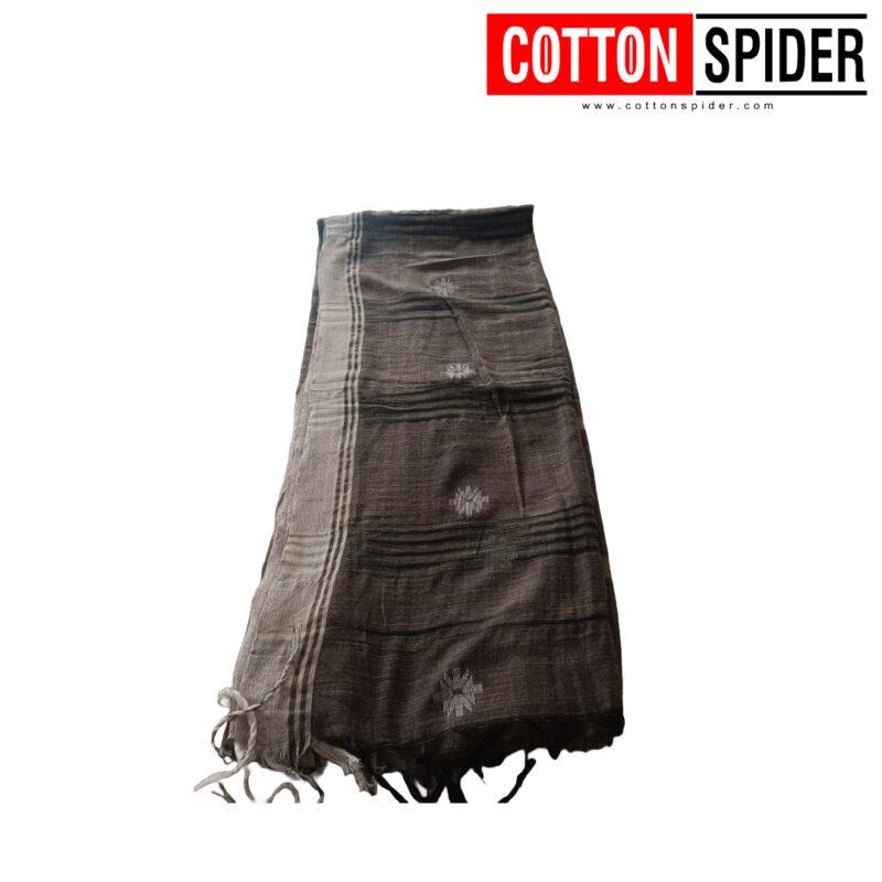 Khadi Grey Saree - Image 2