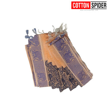 Emboster Orange with Blue Saree