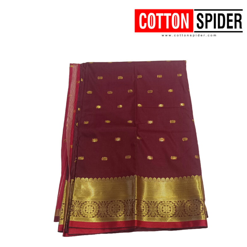 Soft Silk Red Saree - Image 2