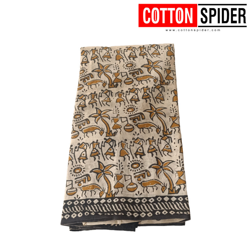 MulMul Sandal with Black Saree - Image 2