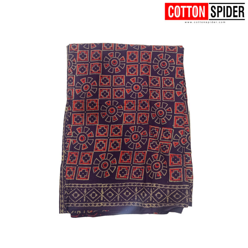 MulMul Purple Saree - Image 2