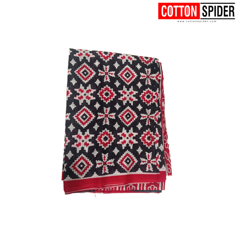 MulMul Black  Saree - Image 2