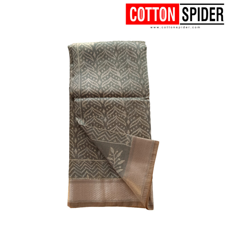Mahewari Olive Green Saree - Image 2