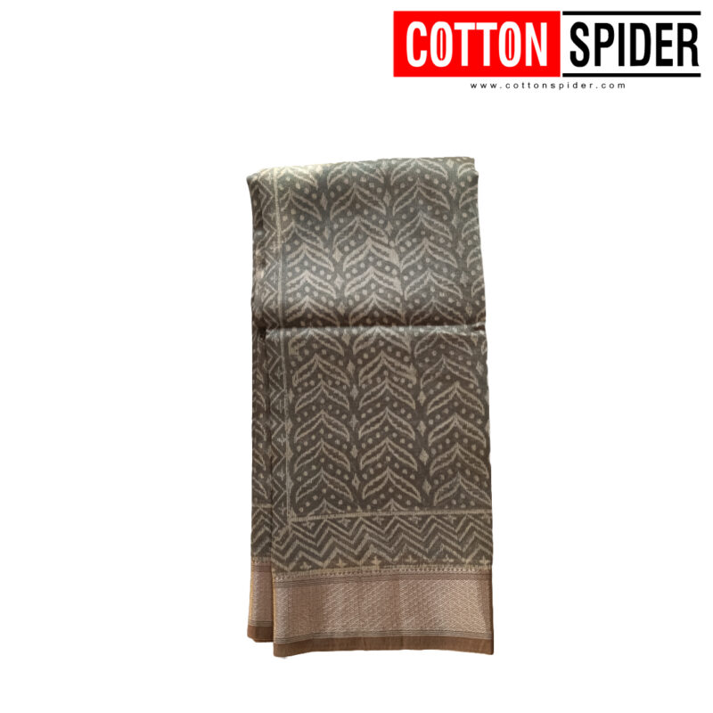 Mahewari Olive Green Saree - Image 3