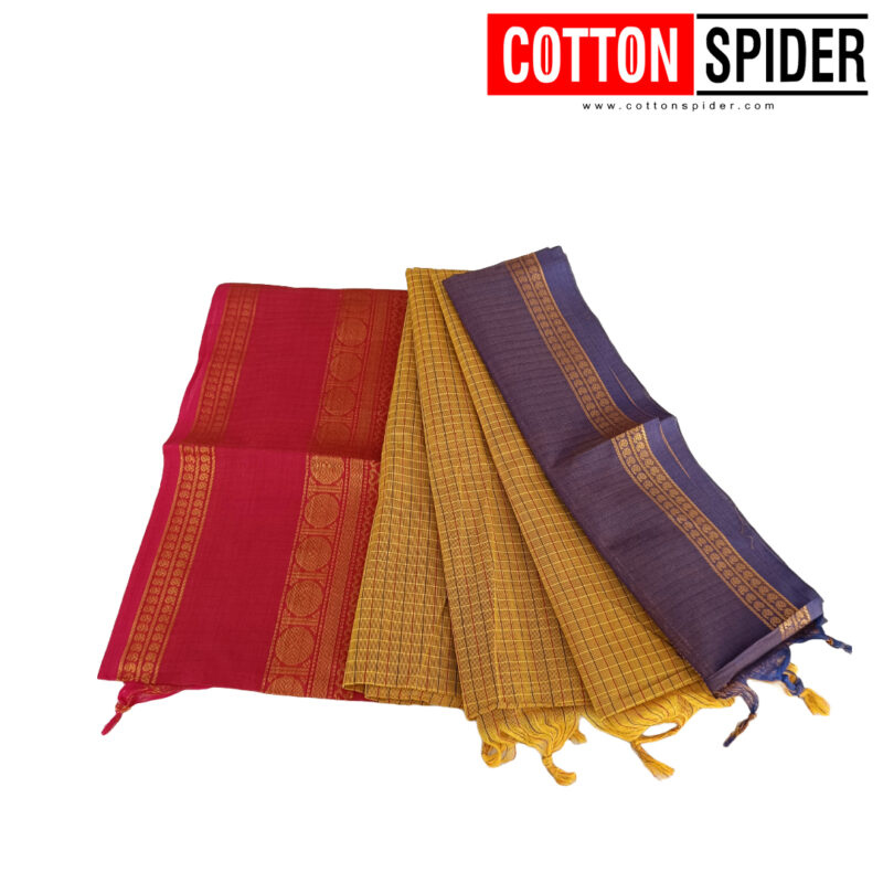 Chettinad  Yellow Saree