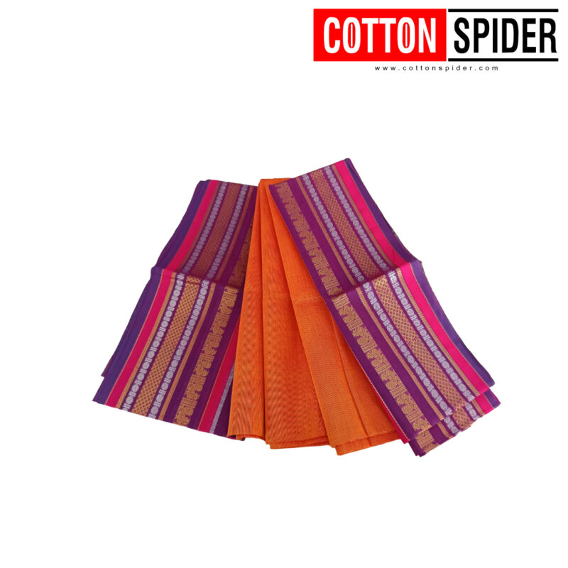 Chettinad  Yellow Saree with Pink Border