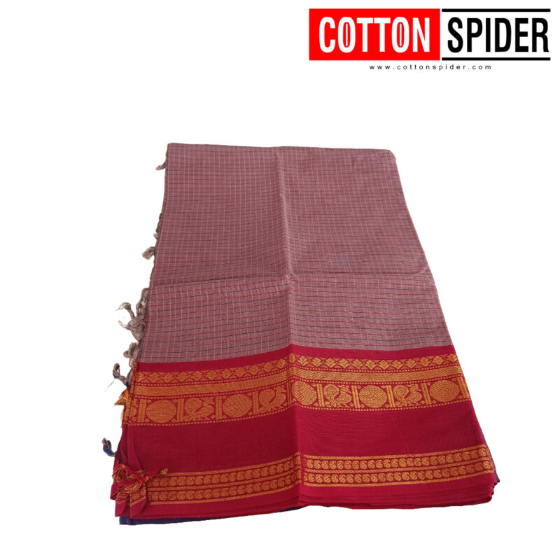 Chettinad Brown Saree - Image 2