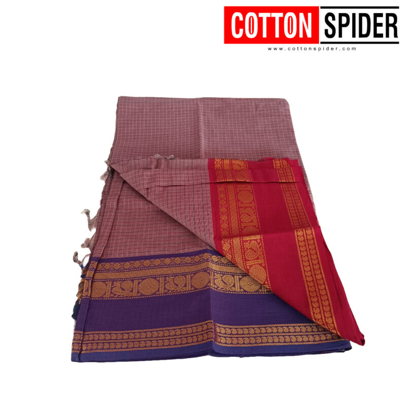 Chettinad Brown Saree - Image 3