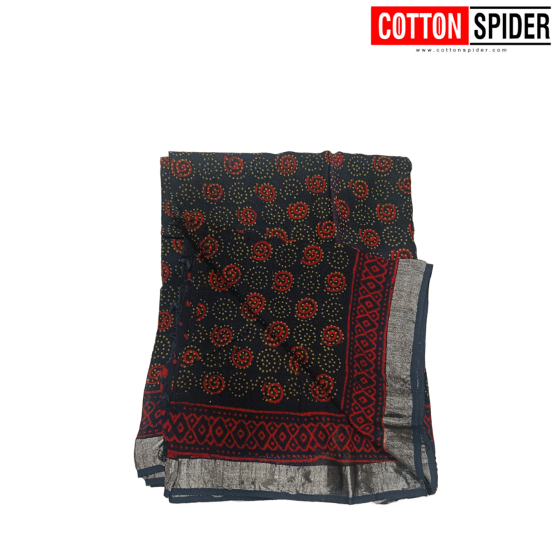 Linen Green Saree - Image 3