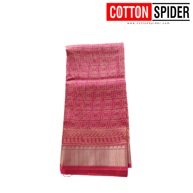 Maheswari Pink Shade Saree - Image 4