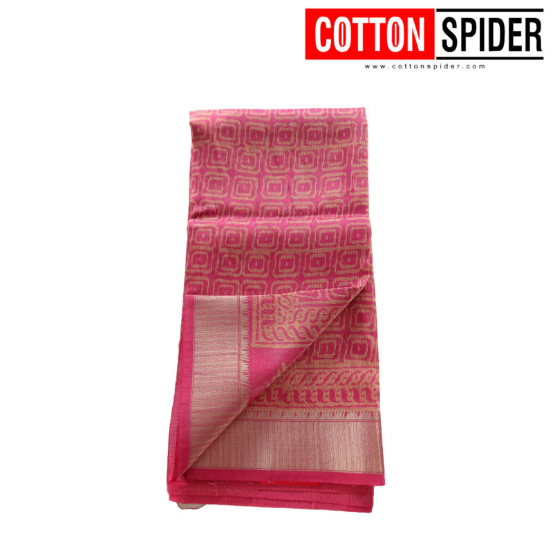 Maheswari Pink Shade Saree - Image 3
