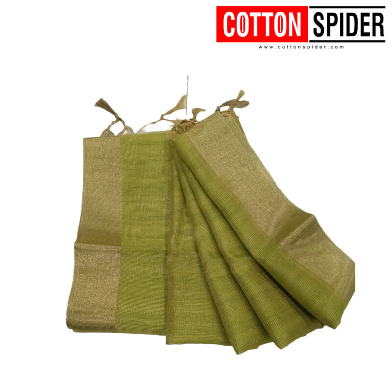 Sungudi Parrot Green Saree