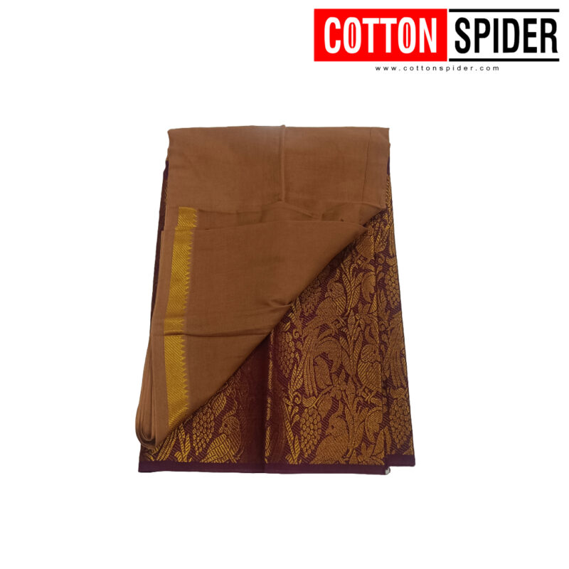 Sungudi  Brown Shade Saree - Image 3