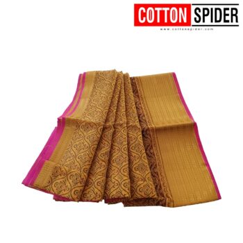 Fancy Cotton Yellow  Saree