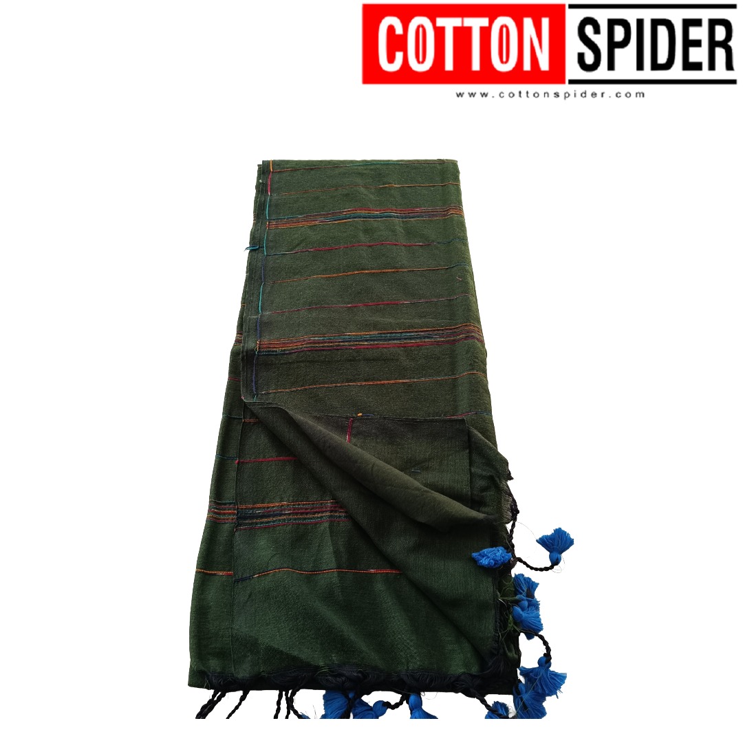 Khadi Green Saree - Image 3