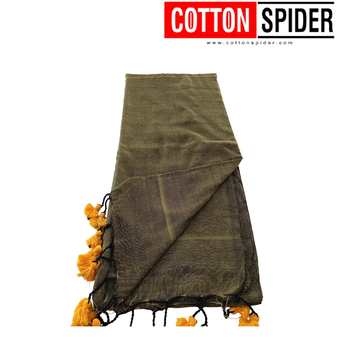 Khadi Green Saree - Image 3