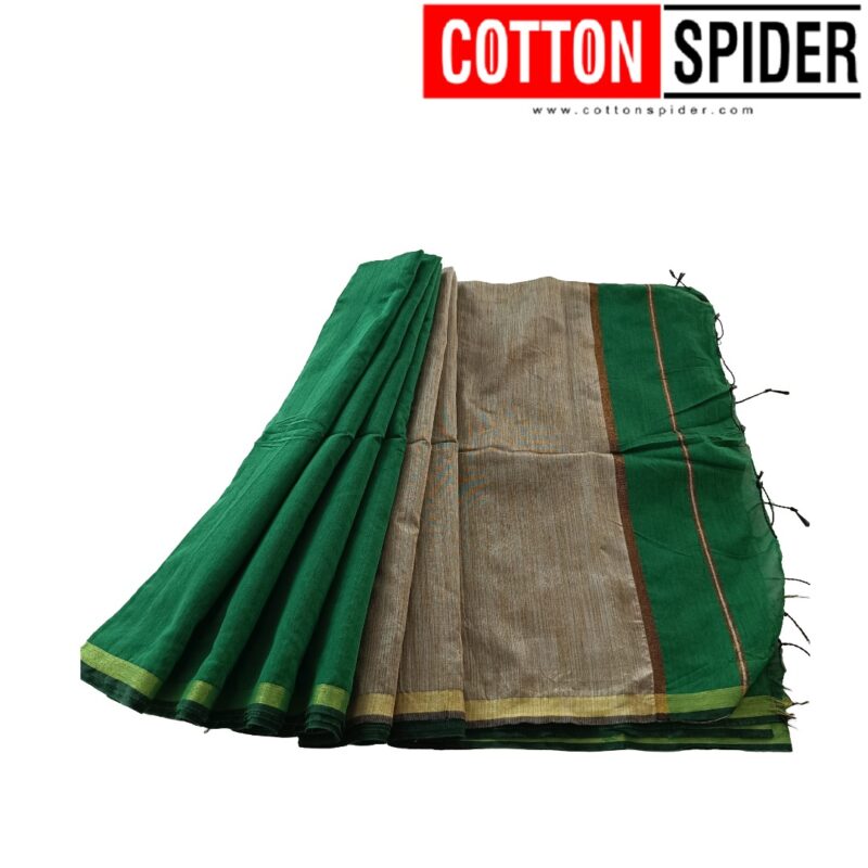 Khadi Green Saree