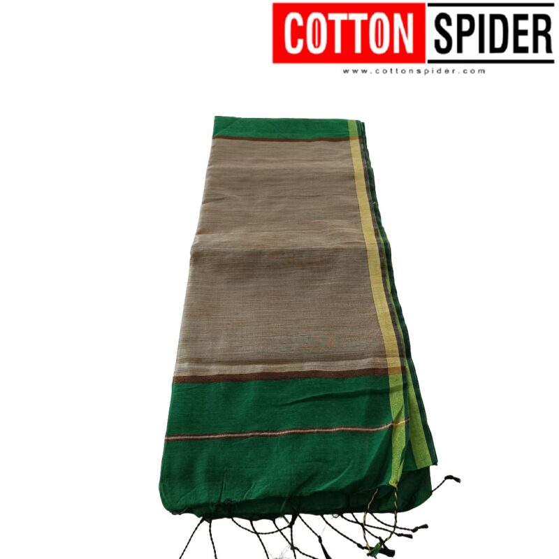 Khadi Green Saree - Image 2