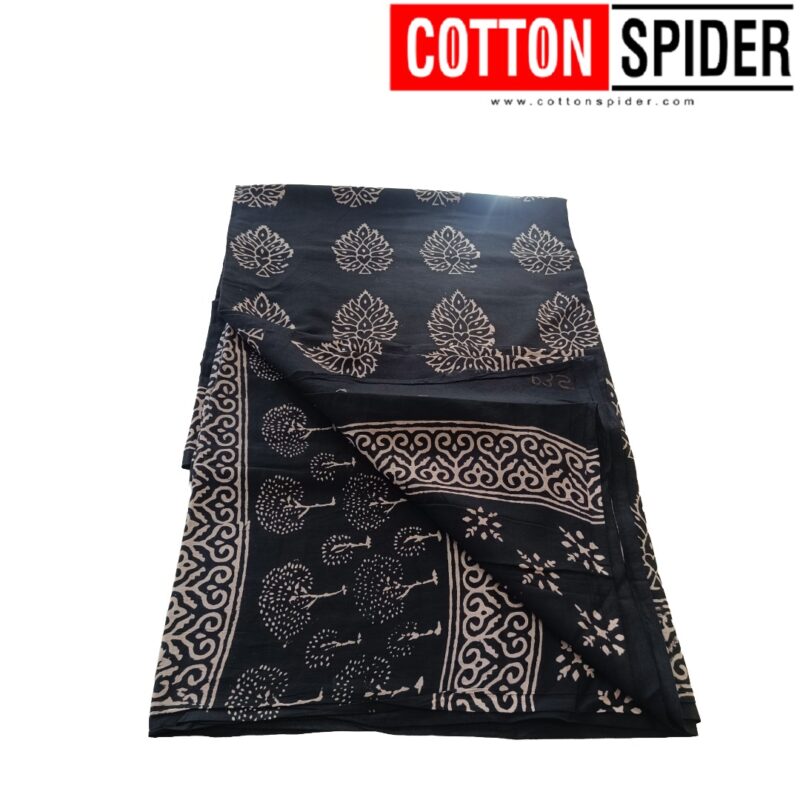 MulMul Black  Saree - Image 3