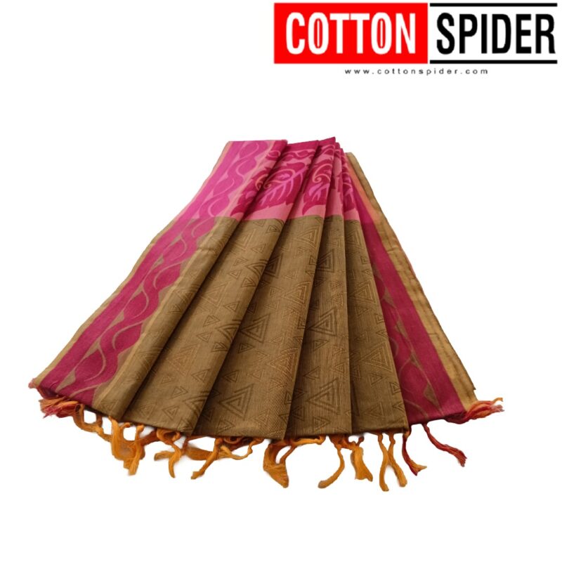 Negamam  Green Saree  with Pink Border