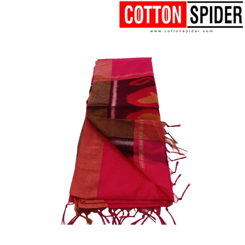 Pochampally  Pink  Design saree - Image 2