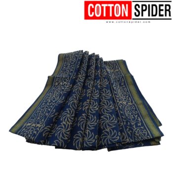 MulMul Light Blue  Saree
