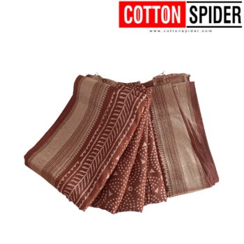 Maheswari Brown  Saree